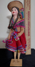 VINTAGE HANDCRAFTED Peruvian Doll Female Woman/CHILD Handmade UNIQUE 9