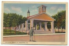 Old Slave Market St Augustin Florida Linen Postcard picture