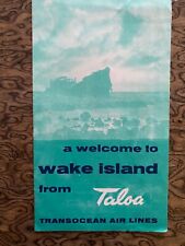 Welcome to Wake Island from Taloa Brochure Fold Out RARE VINTAGE 1950s picture