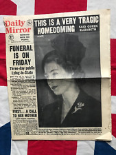 February 8th 1952 Newspaper Princess Elizabeth Becomes Queen Atlee Churchill picture