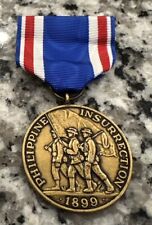 1899 US Philippine Insurrection Medal slot broach WWII era re issue. picture