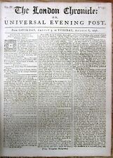 1758 newspaper Boston NEW ENGLAND regiments to fight in THE FRENCH & INDIAN WAR picture