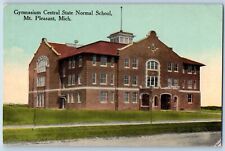 Mt. Pleasant Michigan MI Postcard Gymnasium State Normal School Exterior c1910s picture