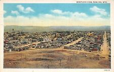 Rawlins WY Wyoming Bird's Eye View 1937 Postcard 7614 picture
