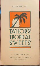 Vintage 1940s Davenport Florida Taylor's Tropical Sweets Price List picture