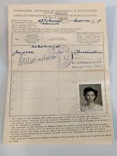 Vintage International Vaccination Certificate 1950s Indonesia Ministry of Health picture