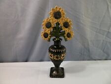 Vintage Imperial Glass Co. PAINTED Sunflower Large Perfume Bottle w/ Stopper picture