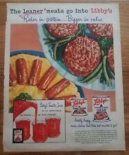 1954 Libby's Corned Beef Hash Vintage Magazine Ad 