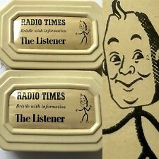 Pr Vintage Radio Advertising Premiums Radio Microphone Man Radio Times Listener picture