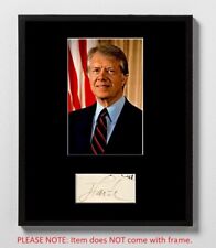 Jimmy Carter HAND SIGNED Matted Cut & Photo President Authentic Autograph picture
