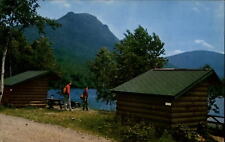 Baxter State Park Maine South Branch Pond Campsite log cabins vintage postcard picture