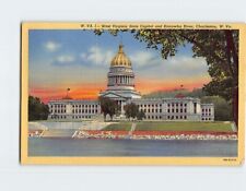 Postcard West Virginia State Capitol & Kanawha River Charleston USA picture