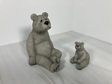 Quarry Critters Big Bear And Baby Bear Sitting Big Bud 5” picture