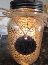 Mercury Glass Jar Nightlight by Kirkland's Letter 