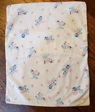 Baby Pillowcase Child/Donkey Small Crib Pillow Case  12x15  Pink and Blue vintag picture
