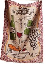 Chateau & Pinot Gris Wine Kitchen Towels. Absolutely Stunning Lot Of 2. Exc Cond picture