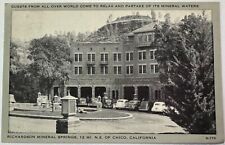 Richardson Mineral Springs Hotel Chico California Postcard c1940s picture
