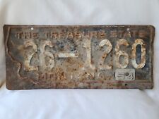 Vintage 1954 Montana The Treasure State License Plate Long Heavy 9222 picture