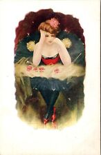 C.1905 White City Art Ballerina Uniform Woman Glamor Girl Unused Postcard A223 picture