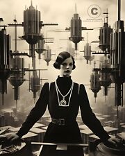 Dystopian Overlord 1927 Photo Alternate Universe Futuristic City Sci-Fi Art 8X10 picture