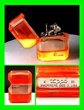 Unique Stunning Orange Luminescent Sand Case With Unfired Zippo Lighter picture
