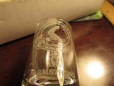 Slammer Shot Glass-  Armstrong Clan etched Crest-INVICTUS MANEO- on 3
