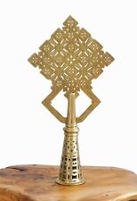 New Self Standing Ethiopian Orthodox Processional Cross Made Of Brass W 7