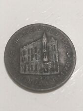 **OLD** 1909 Ridged Coin Bluffton IN Falls Festival Wells County Bank/Courthouse picture
