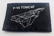 Vintage F-14 Tomcat Northrop Grumman Black Hook Closure Bifold Wallet 2000s picture