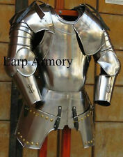 Medieval Knight Half Suit Of Armor W Brass Accents Roleplay Halloween Costume picture