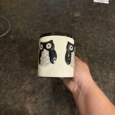 Kate Williams Global Design Connections Black & White Owl Mug Cup NWOB picture