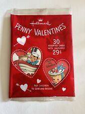 Vintage 1950s Hallmark Childrens Penny Valentine's Day Cards Unopened Pack of 30 picture