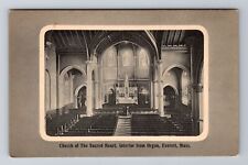 Everett MA-Massachusetts, Church of the Sacred Heart, Vintage Souvenir Postcard picture