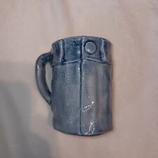 Vintage Retro Ceramic Blue Jean Denim Design Coffee Mug Ceramic Glazed picture