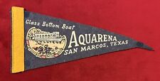Vintage mini 8.5 Inch Aquarena San Marcos Texas Travel Pennant Glass Bottom Boat picture