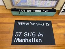 NY NYC SUBWAY ROLL SIGN R27 ROUTE 57th STREET SIXTH AVENUE MID MANHATTAN DISPLAY picture
