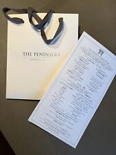 Peninsula Hotel Hong Kong Classic Afternoon Tea Menu Card and Gift Bag picture