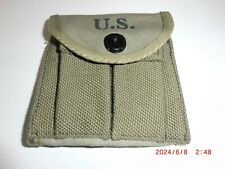 WW2 US BUTT STOCK RIFLE OD AMMO POUCH BOYT 43 M1 CARBINE CALIBER 30 RIFLE WWII picture