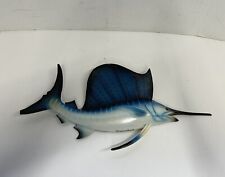 Vintage Sailfish Blue Marlin Sword fish Wall decor Handmade wall mount Rare picture