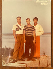 Affectionate Gentle Men on the beach, Handsome Guys Gay Int Vintage photo picture