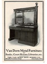 1910 VAN DORN Metal Furniture bank teller cage window Cleveland Vintage Print Ad picture