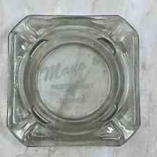 Mayo’s Restaurant Vintage Glass Ashtray 3.5” TE5 picture