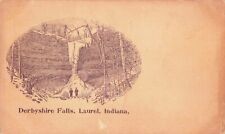 Derbyshire Falls Laurel Indiana IN c1900 Postcard picture