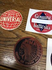 5 Vintage Batteries Label Decal Round Guaranteed Made in U.S.A. NOS Universal picture