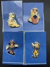 Set of 4 Vtg. 1989 NOS Eastman Kodak Patriotic Walt Disney Character Pins picture