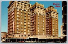 Oklahoma City OK Skirvin Hotel Downtown Streetview Chrome Cancel WOB Postcard picture