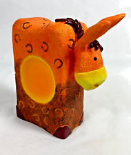 Artforum Farmyard Fun Dobbin Resin Horseshoe Orange Donkey Figurine picture
