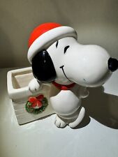Vintage Schulz 1966 Snoopy Santa Planter United Feature Syndicate Made In Japan picture