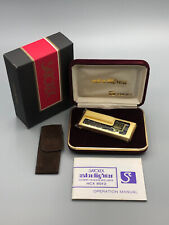 RARE VINTAGE NOS WORKING JAPAN 70s SATOLEX IC CALCULATOR LIGHTER BOX PAPERS picture