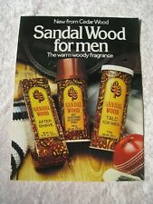 SANDAL WOOD AFTER SHAVE TALC DEODORANT POSTER ADVERT READY FRAME A4 SIZE C picture